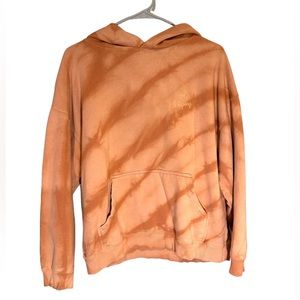 Billabong Orange Tie-Dyed Pullover Hoodie SIZE M